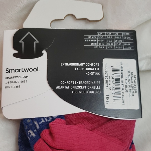 Smartwool PhD Run Indestrucawool Blue Socks sz S - Picture 3 of 6
